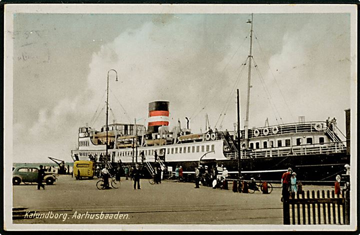 Kalundborg, Aarhusbåden i havn. No. 338.
