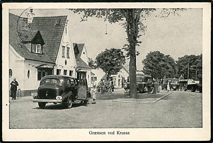 Krusaa, grænsen med grænsekontrol af automobiler. C. C. Biehl no. 1225.