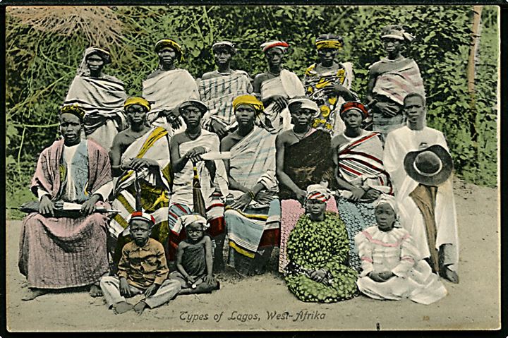 Nigeria, Typer fra Lagos, West Afrika. Franz Spender no. 6075.