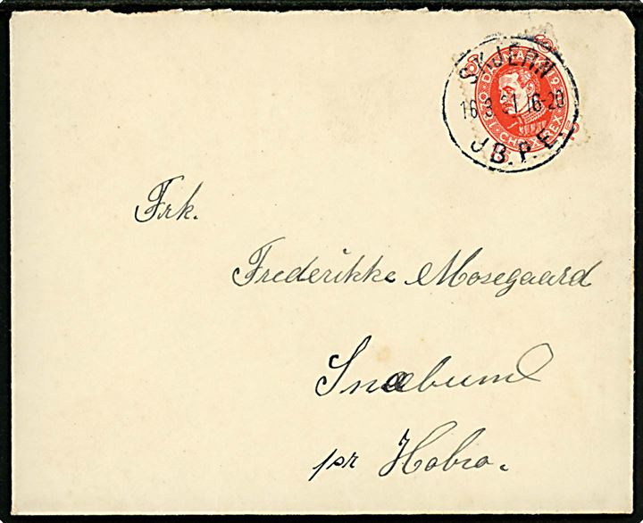 15 øre Chr. X 60 år på brev annulleret brotype IIIc Skjern JB.P.E. d. 16.3.1931 til Hobro.
