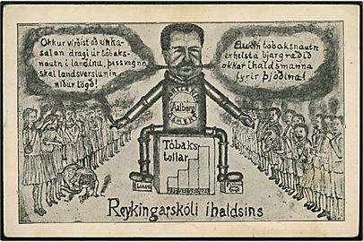 Island. Protestkort Den konservative Rygeskole ca. 1928. U/no.