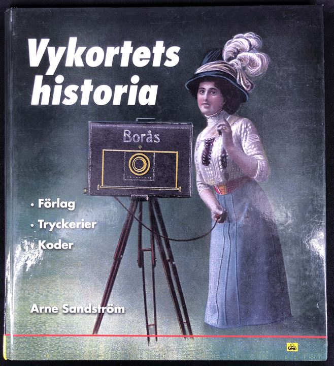 Vykortets historia af Arne Sandström. Ca. 150 sider illustreret håndbog om 100 års postkortproduktion med oplysninger om forlag, koder og trykmetoder. Trafik-Nostalgiska Förlaget, TNF-bok 173.