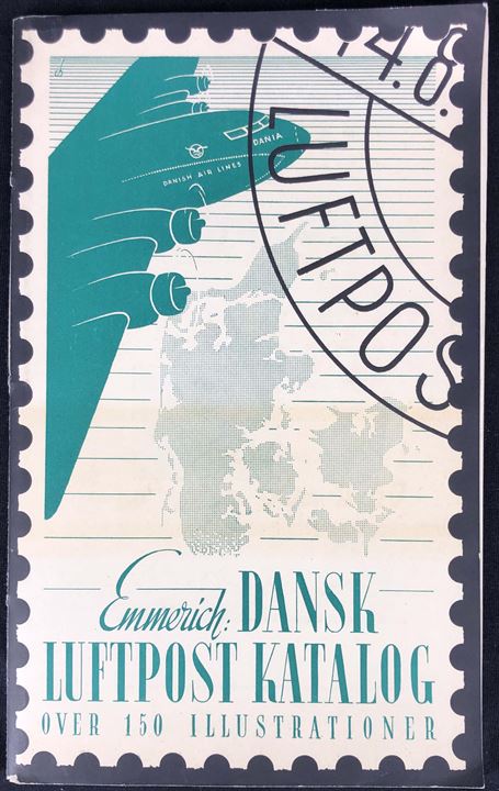 Dansk Luftpost Katalog af Emmerich. 1. udg. med løst tillæg fra 1941. 70 sider.