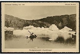 Grønlandsk Udstilling 1721-1921. Nordgrønlandsk Kajakfanger. Foto Dr. Bertelsen, Stenders u/no.