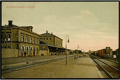 Lyngby. Jernbanestationen. G.M. no. 2182.