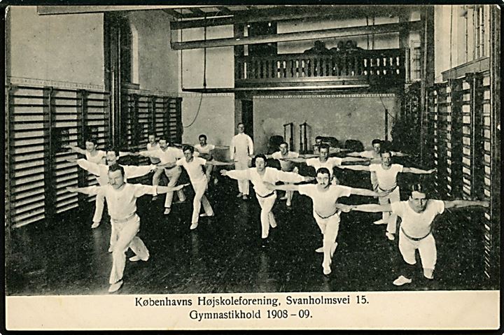Købh., Svanholmsvej 15, Københavns Højskoleforening, Gymnastikhold 1908-1909. Th. Buchhave u/no.