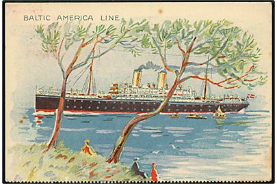 Polonia, S/S, Baltic America Line (Danzig-Halifax-New York). Anvendt under krydstogt og sendt fra Ceuta (spansk enklave i Marokko) d. 1.8.1929.