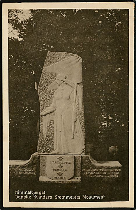 Himmelbjerget, Danske Kvinders Stemmerets monument. Stenders no. 55220.