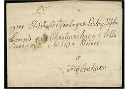 1824. Privatbefordret brev med langt indhold dateret Stubberød ved Laurvig i Norge d. 3.1.1824 til Christianshavn ved København, Danmark.