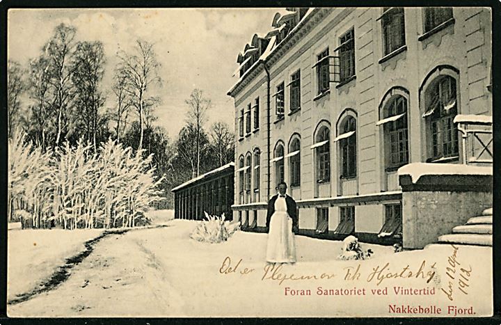 Nakkebølle Fjord. Foran Sanatoriet ved Vintertid. J.J.N. no. 7875.