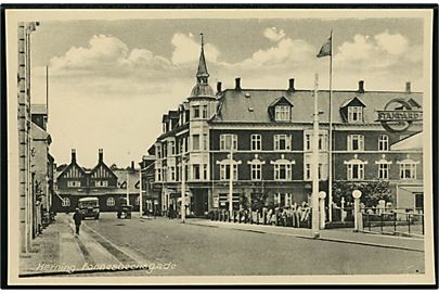 Herning. Fonnesbechsgade med jernbanestationen. N.C.N. no. 2152. 