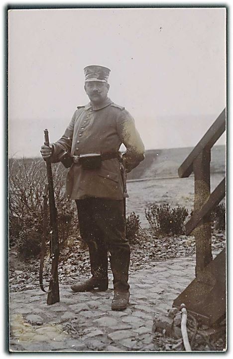 Tysk Soldat fra 1 verdenskrig. Fotokort u/no.