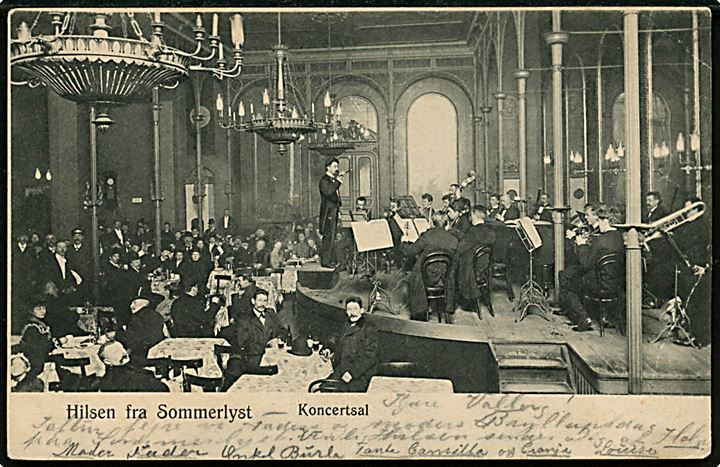 Købh., Hilsen fra Sommerlyst, koncertsal. U/no.
