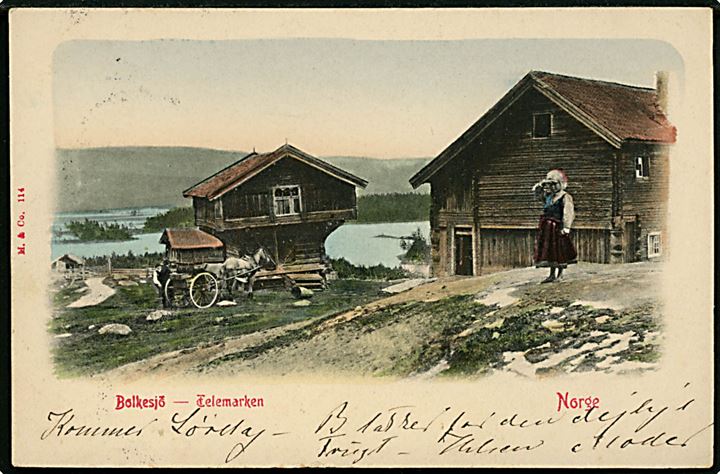 Norge, Bolkesjö i Telemarken. M. & Co. no. 114.