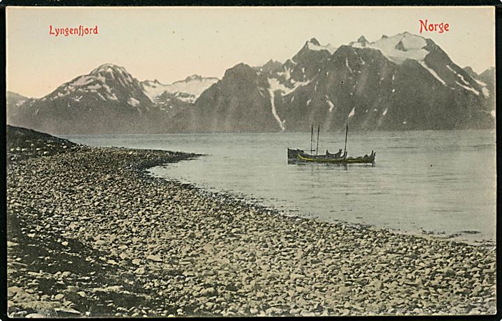 Norge, Lyngenfjord med både. M. & Co. no. 5.
