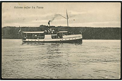 Helene, S/S, tysk dampskib fra rederiet Carl Clausen i Haderslev sejler fra Fænø i Lillebælt. Skibet besejlede ruten Haderslev-Aarøsund-Aarø i årene 1890-1924.