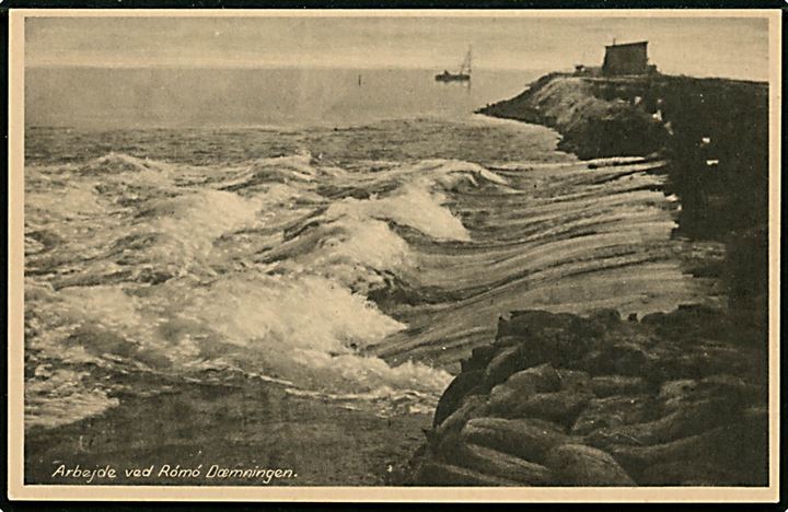 Rømø dæmningen under anlæg. s 85524.