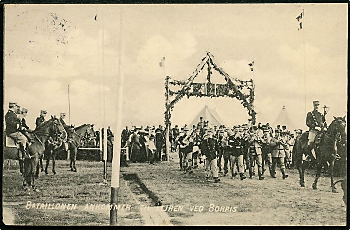 Borris. Bataillonen ankommer til Lejren. Foreningen Dannevirke no. 313. 