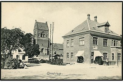Glostrup. Kirken og S. Schieler Bogbinderi og Papirhandel. Stenders no. 6318. 