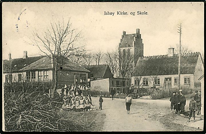 Ishøj. Kirke og Skole. Erh. Flensborg no. 349.