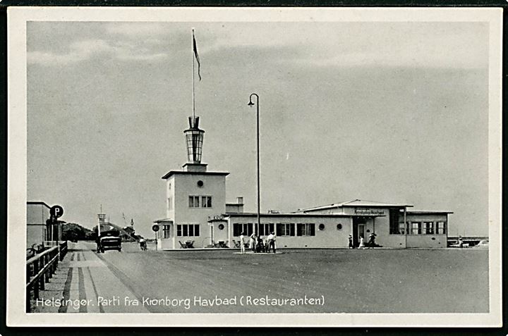 Helsingør. Ved Kronborg med Havbad og Restauration. Stenders Helsingør no. 276.
