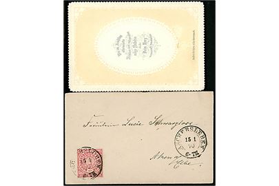 Norddeutscher Postbezirk. 1 gr. på brev med relief kartonkort fra Aschersleben d. 15.1.1870. 
