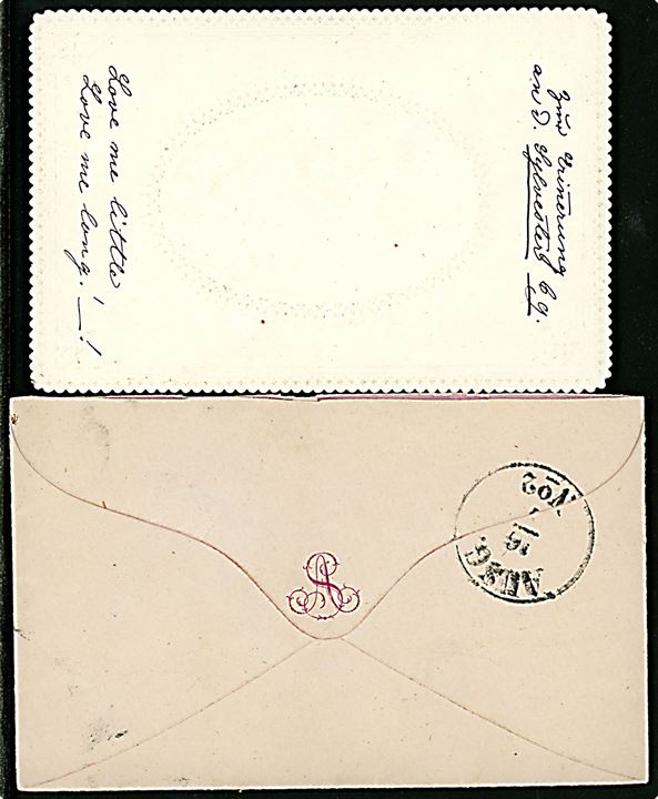 Norddeutscher Postbezirk. 1 gr. på brev med relief kartonkort fra Aschersleben d. 15.1.1870. 