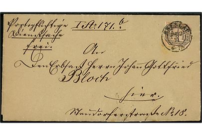 Norddeutscher Postbezirk. 1/3 gr. Tjenestemærke single på lokalt tjenestebrev i Breslau d. 20.12.1871.