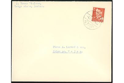 30 øre Fr. IX på brev annulleret med pr.-stempel Trige pr. Århus d. 6.2.1959 til Askov pr. Vejen.