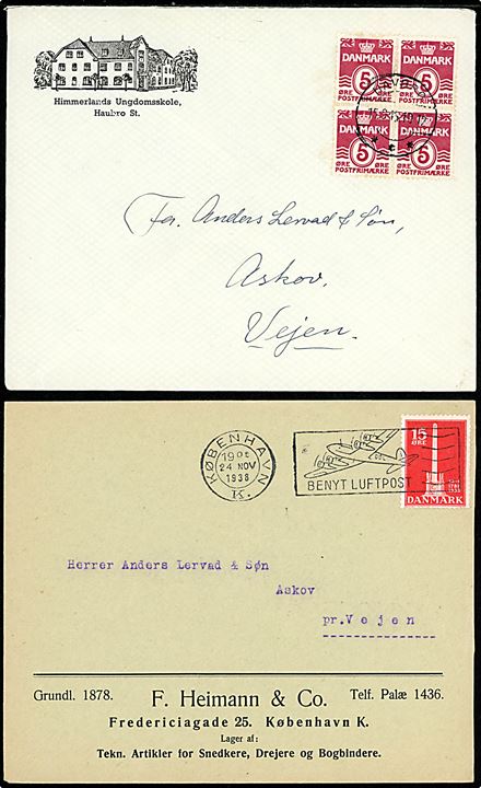 Illustrerede Firmakuverter. Sammenstilling af 10 flotte kuverter fra perioden ca. 1930-50.
