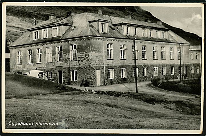 Færøerne, Klaksvig sygehus. Thule / Stenders no. 93778.