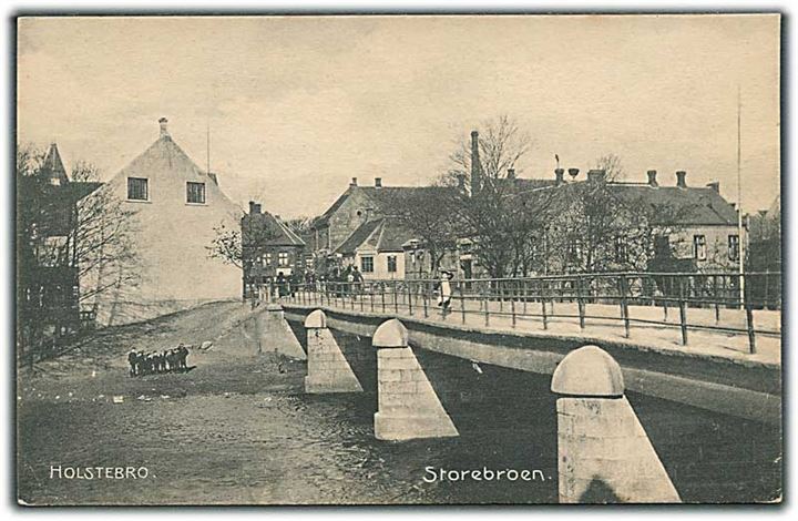 Storebroen i Holstebro. Stenders no. 1373.