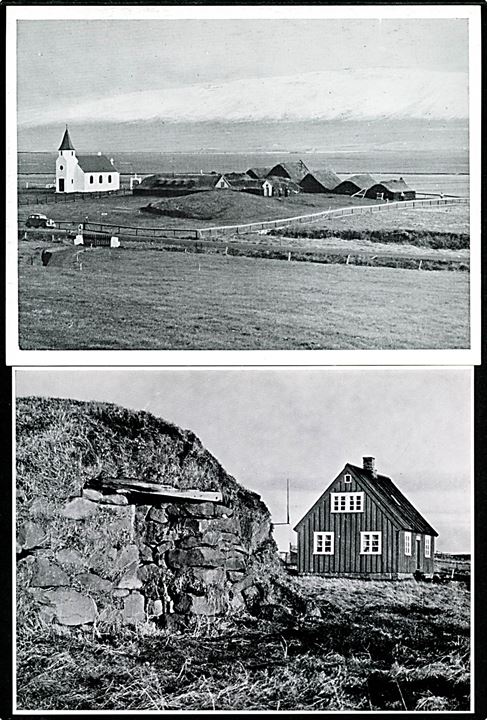 Island, Árbær og Glaumbær. 5 forskellige kort. 