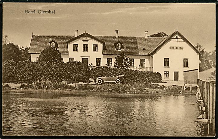 Gershøj hotel og automobil. Erh. Flensborg no. 1161.