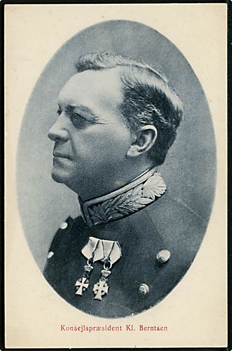 Konsejlspræsident Kl. Berntsen (1910). Møllers Boghandel u/no.