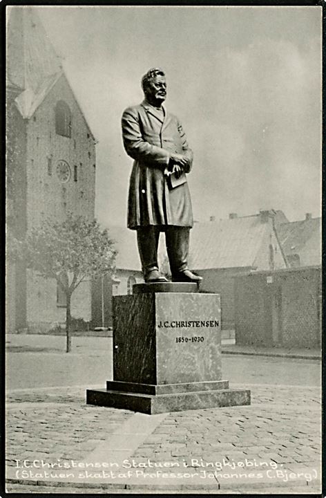 Ringkøbing, I. C. Christensen statue. Stenders no. 99150.