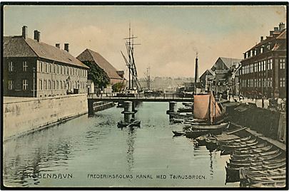 Købh., Frederiksholms Kanal med Tøjhusbroen. Alex Vincents Kunstforlag no. 576. 