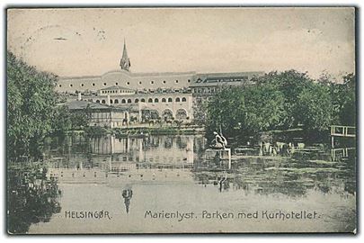 Parken med Kurhotellet, Marienlyst i Helsingør. Otto Schytt no. 13797.