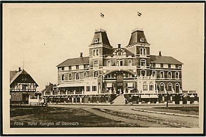 Fanø, Hotel Kongen af Danmark. Stenders no. 1 - har været opklæbet.