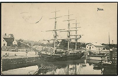 Neksø. Havnen med sejlskib. Frits Sørensen no. 230.