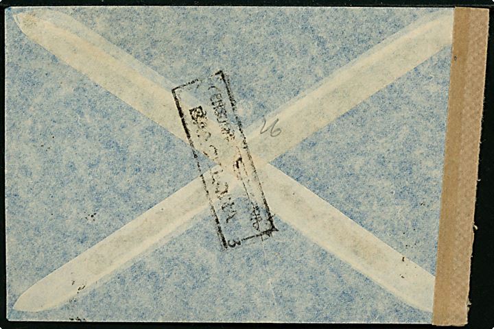 5 cts. Rytter, 70 cts. Franco og 2 pts. Luftpost på luftpostbrev fra Barcelona d. 14.6.1942 til Göppingen, Tyskland. Både spansk og tysk censur.