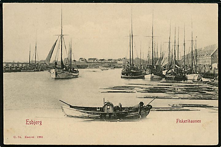 Esbjerg. Fiskerihavnen. Stenders no. 1865.