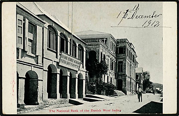 D.V.I., St. Thomas. The National Bank of the Danish West Indies. Taylors Book Store u/no. 