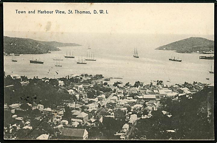 D.V.I., St. Thomas Town and Harbor View. Lightbourn series u/no. 