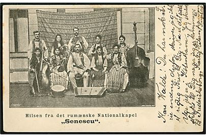 Det rumænske nationalkapel Senescu. Dansk fremstillet kort fra København d. 26.4.1899 til Reval, Estland, Rusland.