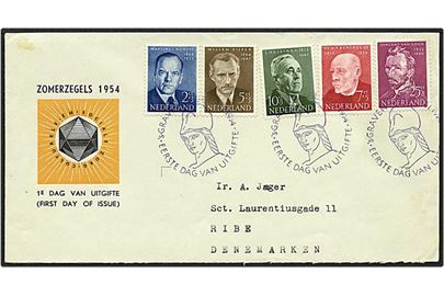 Hollandske kunstnere på brev fra S-Gravenhage d. 1.5.1954 til Ribe.