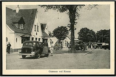 Krusaa, grænsen til Tyskland med norsk automobil. C. C. Biehl no. 1225.