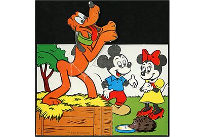 Walt Disney: Mini og Mickey Mouse, samt Pluto. Fødselsdags invitations kort. U/no. 