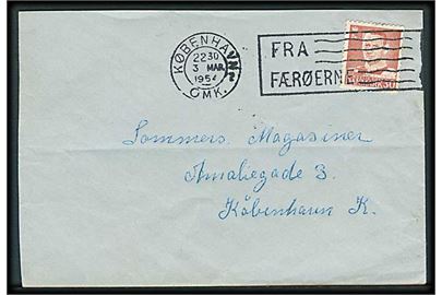 30 øre Fr. IX på skibsbrev annulleret med TMS Fra Færøerne/København OMK. 2 d. 3.3.1954 til København.