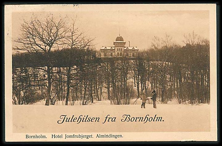Hilsen fra Bornholm. Hotel Jomfrubjerget ved Almindingen. Frits Sørensen u/no.